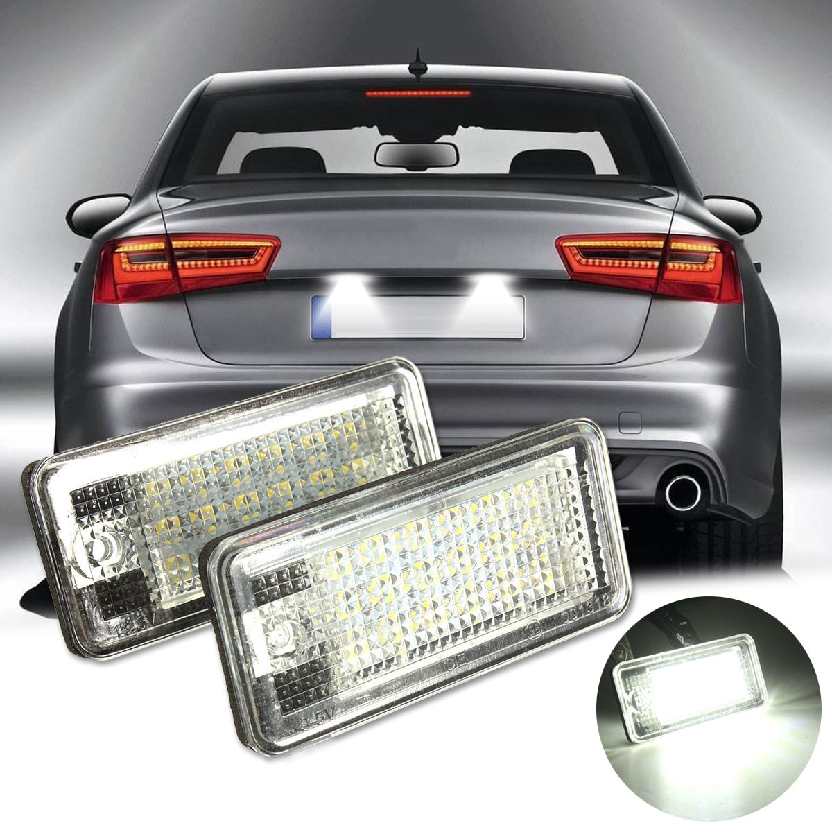 LED ПЛАФОНИ ЗА РЕГИСТРАЦИОНЕН НОМЕР ЗА AUDI A3,A4,A5,A6,Q7