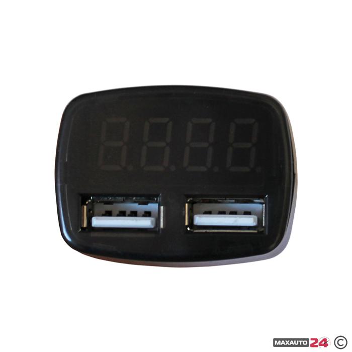 Елетрически вотметър 12/24V с 2 USB порта - 1629