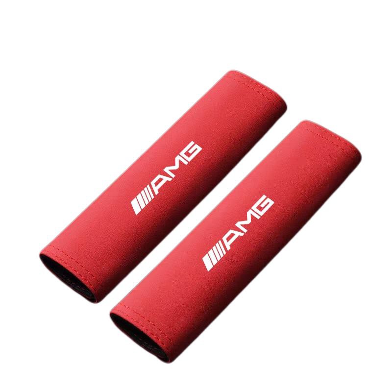 Протектори за колан AMG Red алкантара 2бр