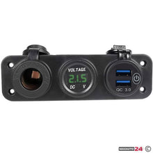 Волтметър с 2 USB порта, гнездо и кабел - 1632