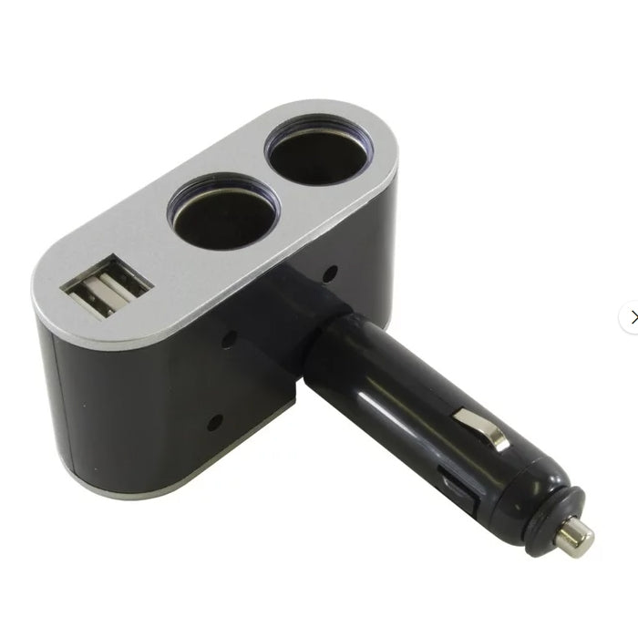 Разклонител за запалка с 2 гнезда и 2 USB - PG151