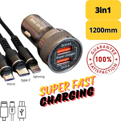 Адаптер за зарядно PG236 с 2 usb порта + кабел