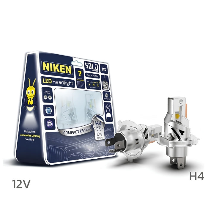 Диодни крушки Niken H4 Solo 12V 2бр/к-т