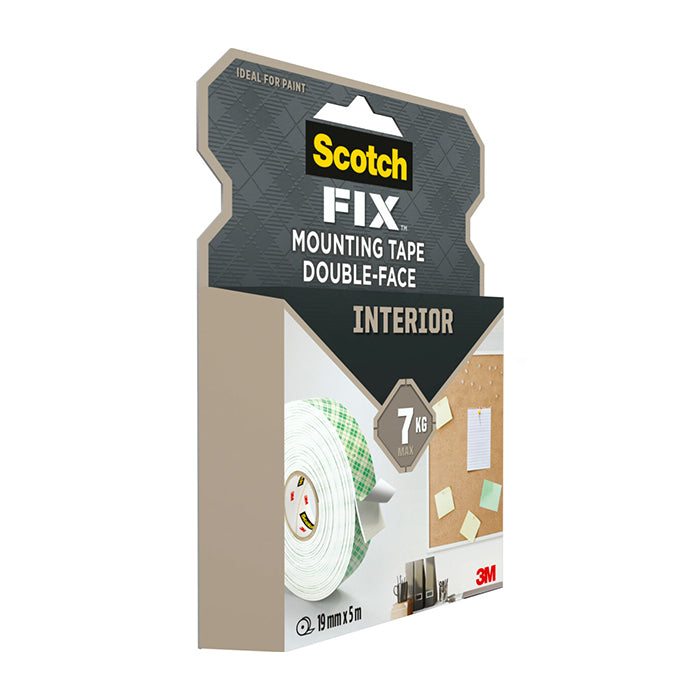 Двойнолепящо тиксо 3M Scotch FIX 19мм х 5м до 7кг Интериор