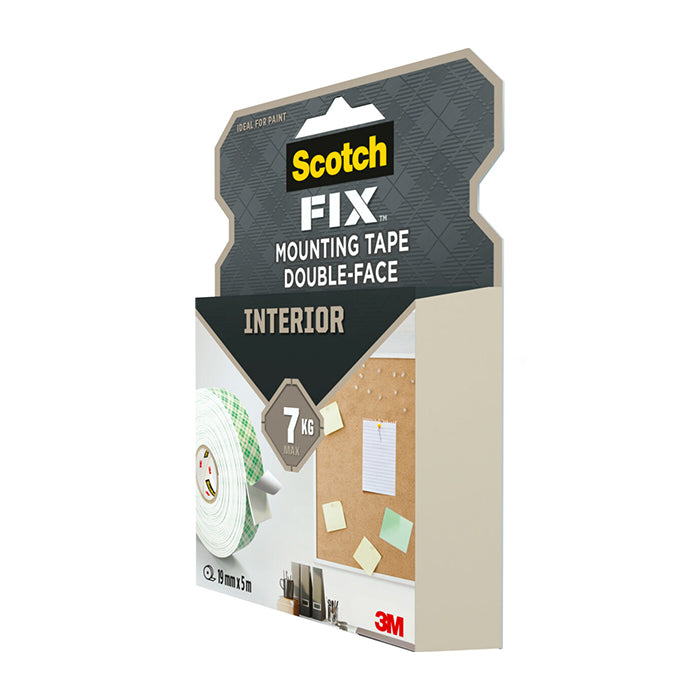 Двойнолепящо тиксо 3M Scotch FIX 19мм х 5м до 7кг Интериор
