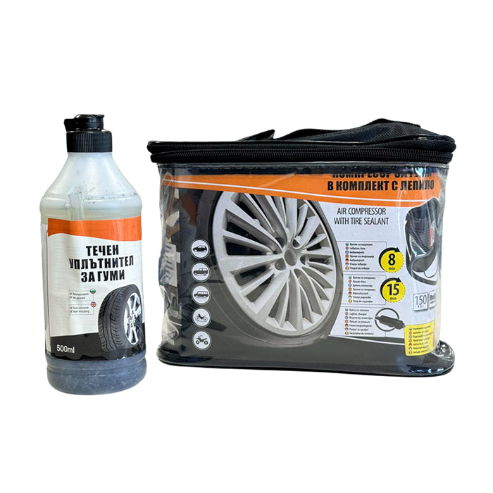 Компресор за гуми с лепило 12V - 60800