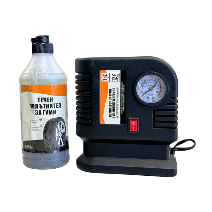 Компресор за гуми с лепило 12V - 60800