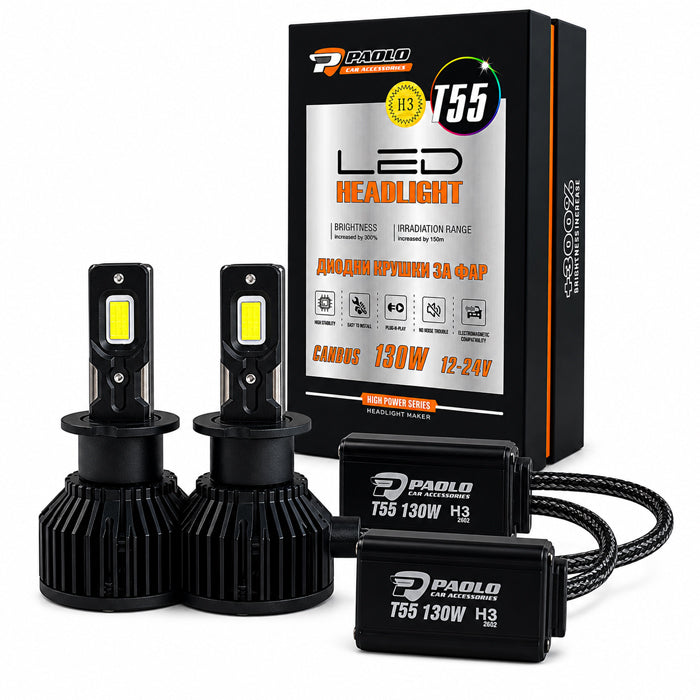 Крушки диодни H3 / T55 - 130W - 12/24V