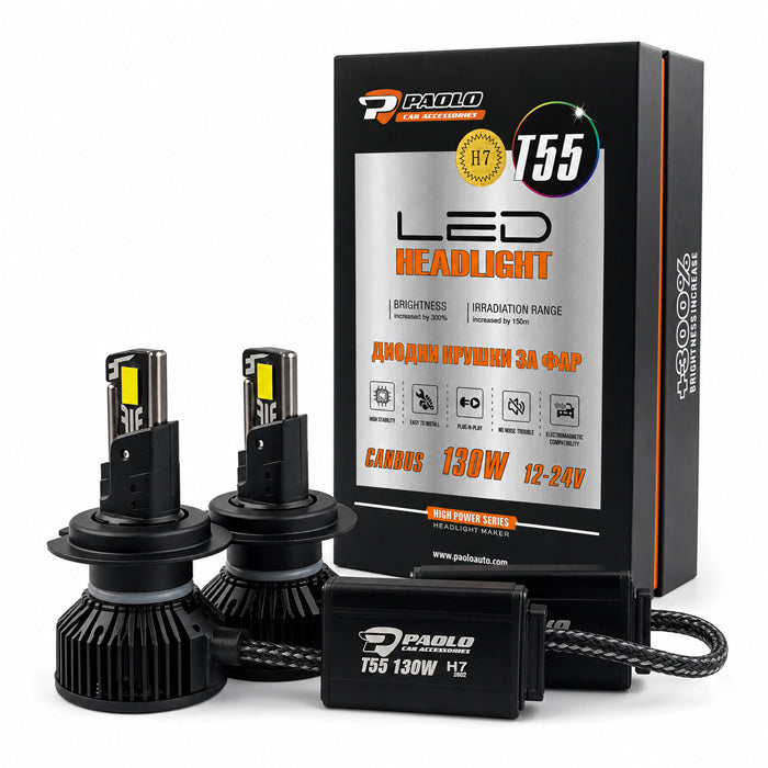 Крушки диодни H7 / T55 - 130W - 12/24V
