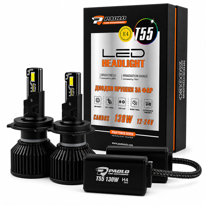Крушки диодни H4 / T55 - 130W - 12/24V