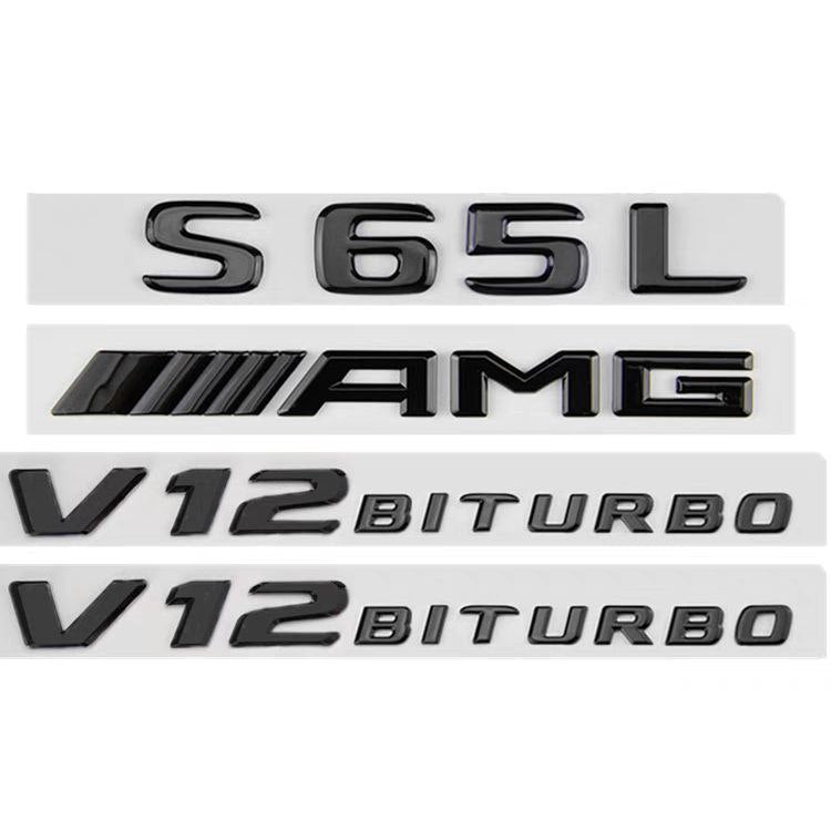 Емблема S65L AMG V12 biturbo Black