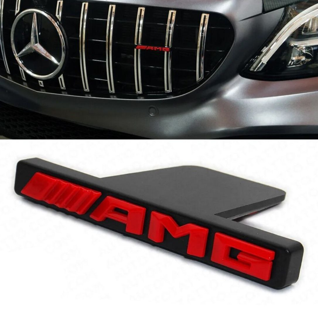 Емблема AMG за предна решетка червена