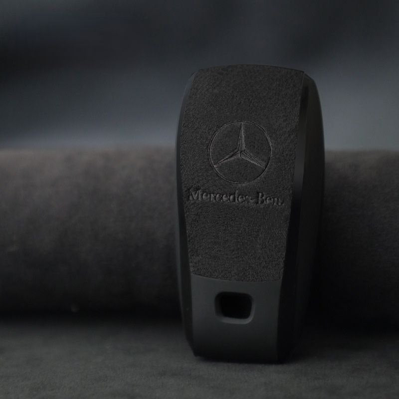 Кожен AMG Benz калъф за ключ Алкантара