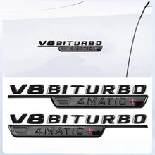 Емблеми V8 BITURBO 4MATIC BLACK 2 бр.