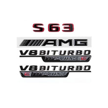 Емблема S63 AMG V8 BITURBO E PERFORMANCE Черна