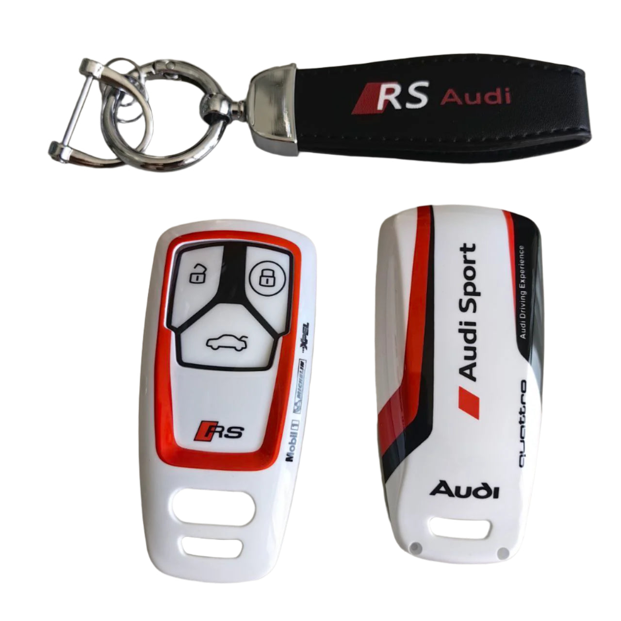 Калъф за ключ Audi RS Sport white