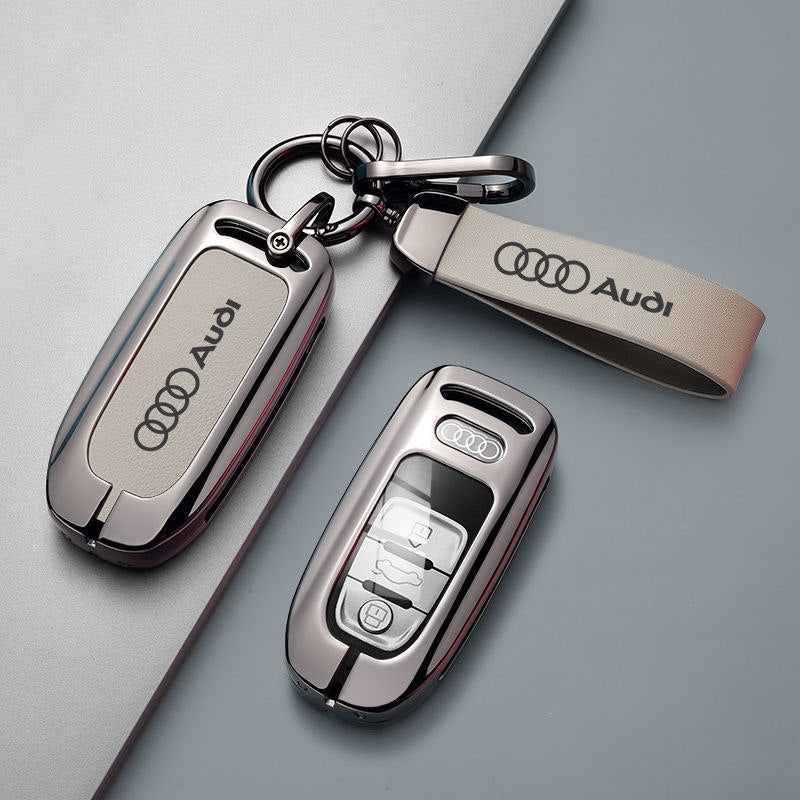 Калъф за ключ метал и кожа