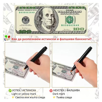 Химикал за проверка на фалшиви банкноти – бърз и надежден детектор на пари - 2502